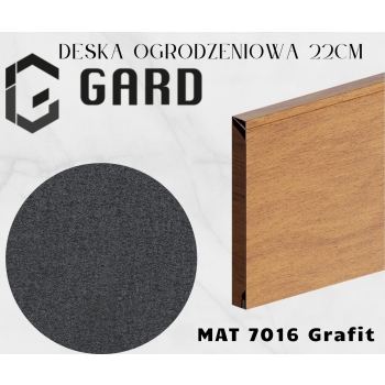 Deska ogrodzeniowa Modern o szerokości 22cm i długości do 300cm kolor grafit mat firmy GARD